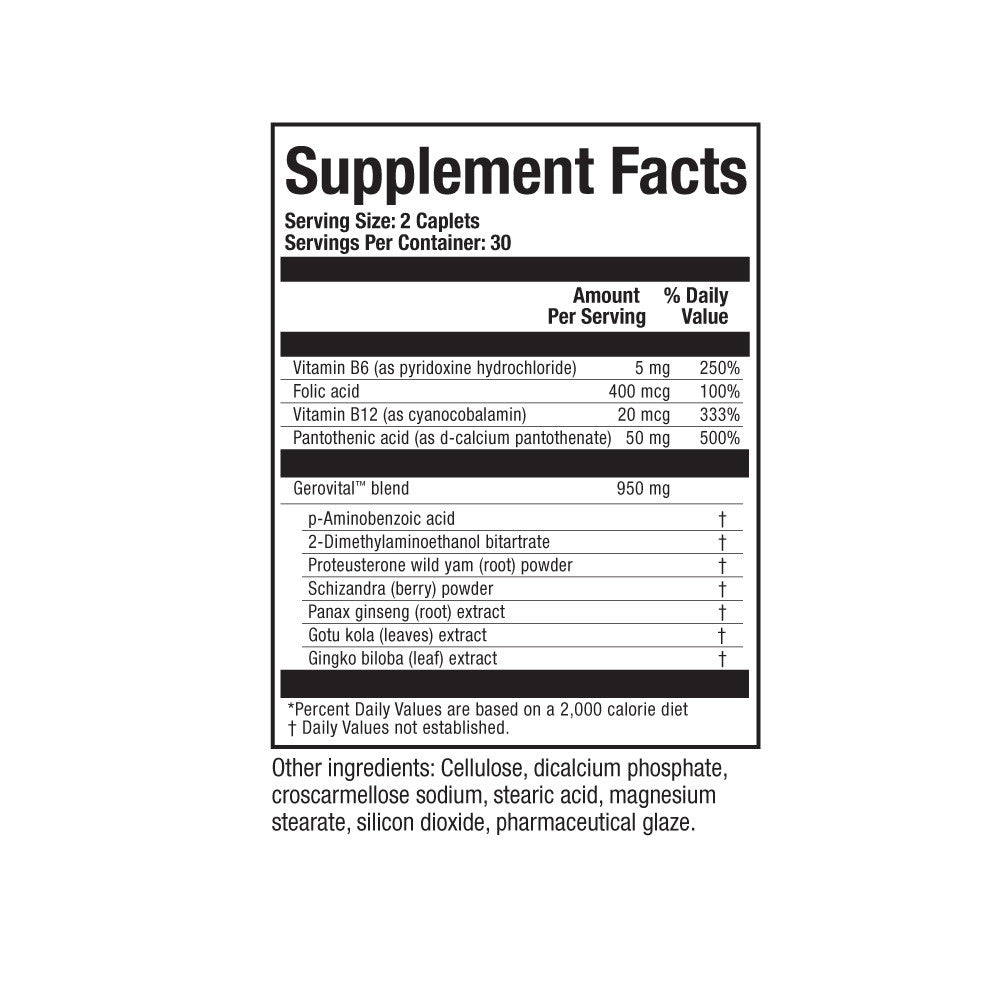 Gerovital gH3 60 Caplets